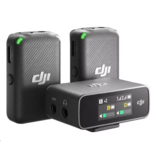 601198-01 DJI Mic Full 2Transmitters, Receiver and Charging Case Kit, DJI-MIC100 - Black