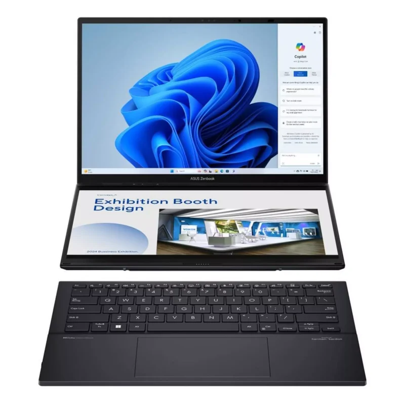 Asus Zenbook Duo Laptop, Intel Core Ultra 9, 32GB RAM, 2TB SSD, Intel Arc Graphics, 14-inch, Windows 11 Home, UX8406CA-PZ005W – Grey